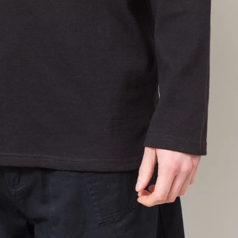 Frizmworks 10s Solid Henley Neck T Shirt Black-4