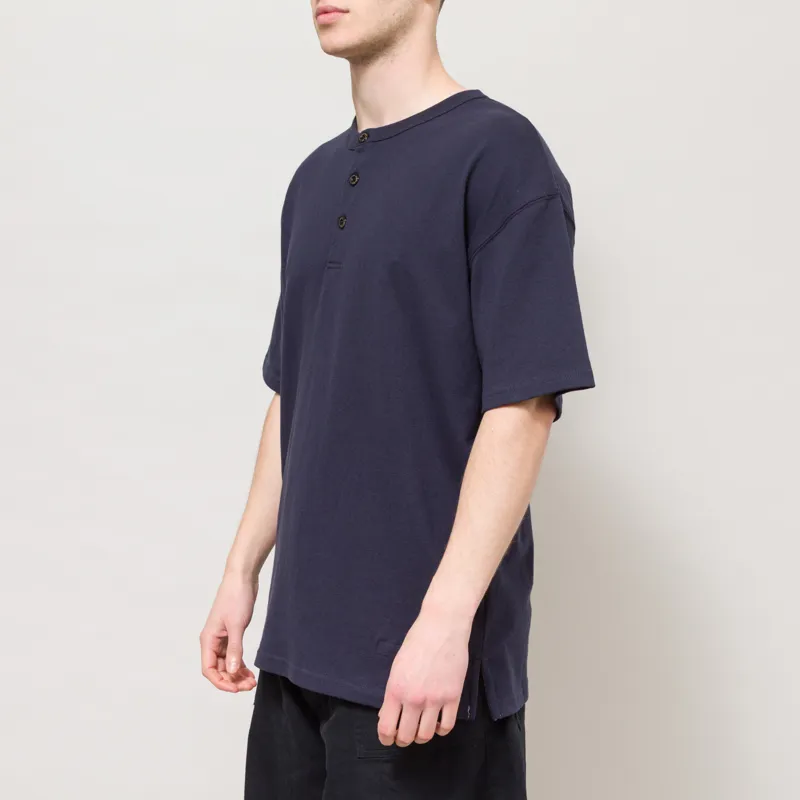 Frizmworks Henley Half T Shirt Navy-1
