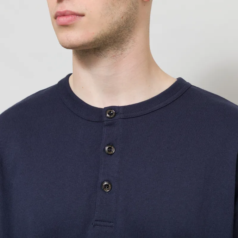 Frizmworks Henley Half T Shirt Navy-5