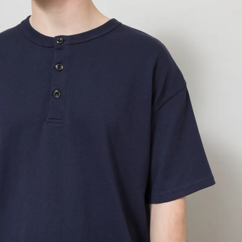 Frizmworks Henley Half T Shirt Navy-3