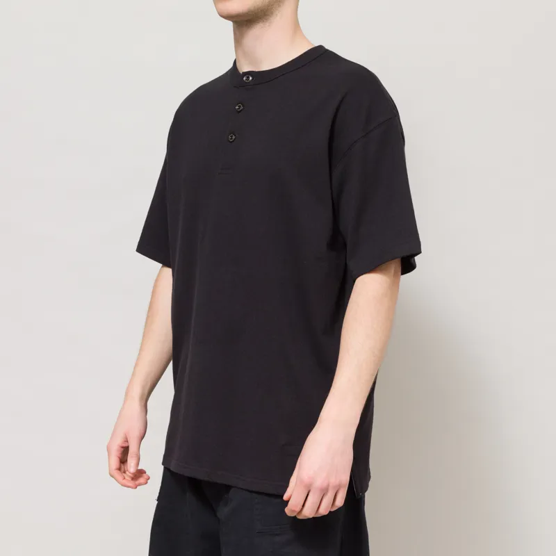 Frizmworks Henley Half T Shirt Black-1