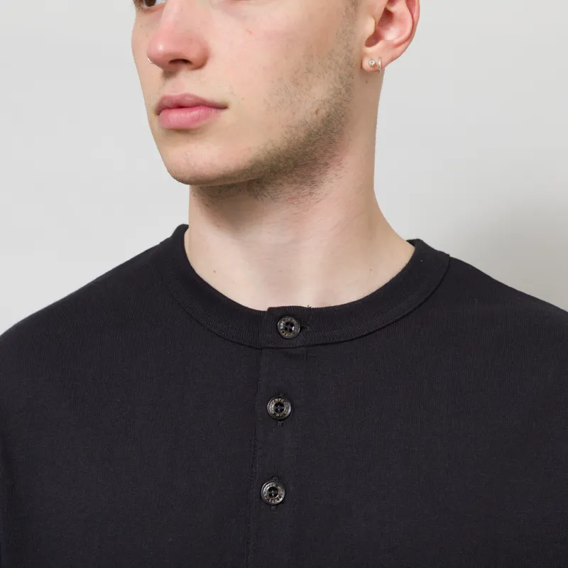 Frizmworks Henley Half T Shirt Black-3