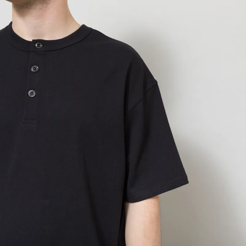 Frizmworks Henley Half T Shirt Black-5