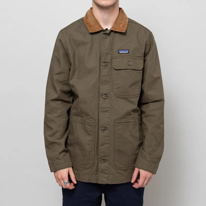Patagonia Mens Point Reyes Canvas Recycled Jacket Basin Green