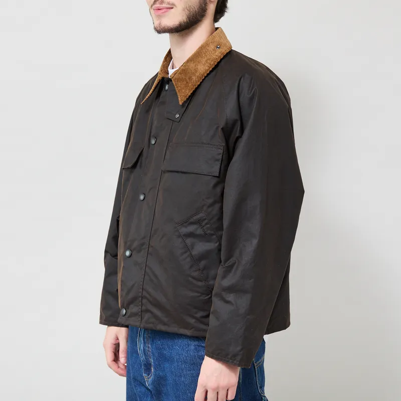 Barbour Four Pocket Transport Waxed Jacket Brown-1