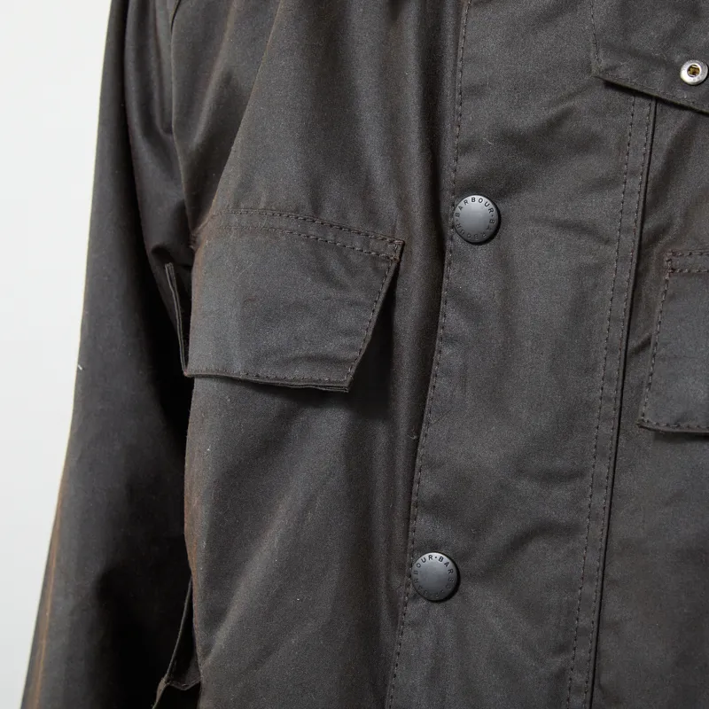 Barbour Four Pocket Transport Waxed Jacket Brown-6