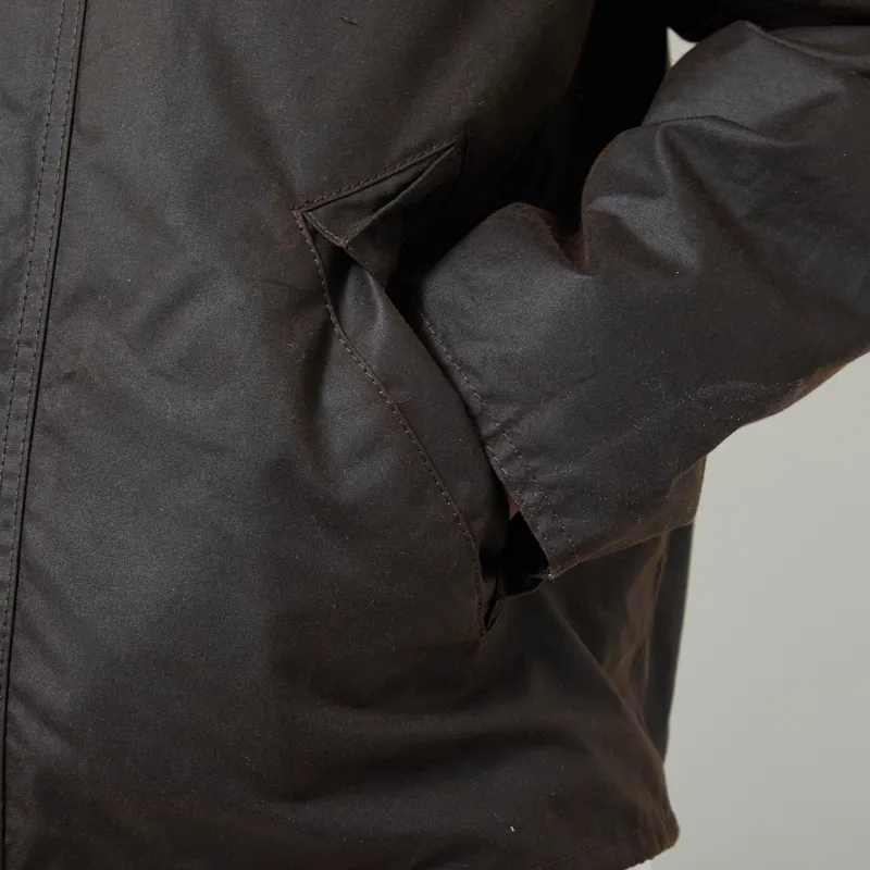 Barbour Four Pocket Transport Waxed Jacket Brown-8
