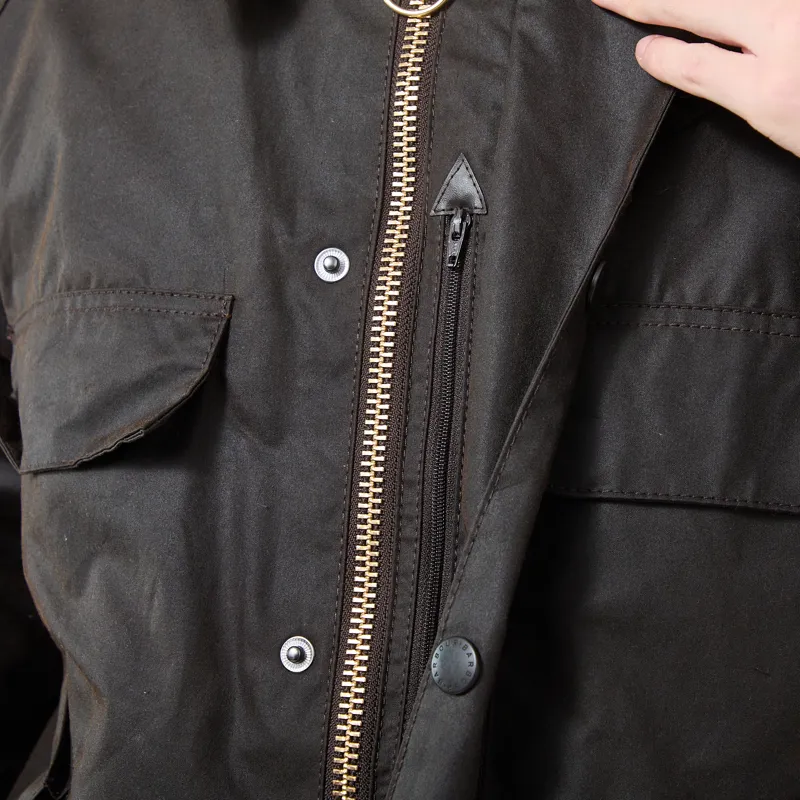 Barbour Four Pocket Transport Waxed Jacket Brown-10