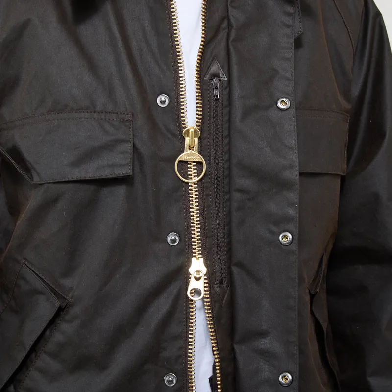 Barbour Four Pocket Transport Waxed Jacket Brown-11