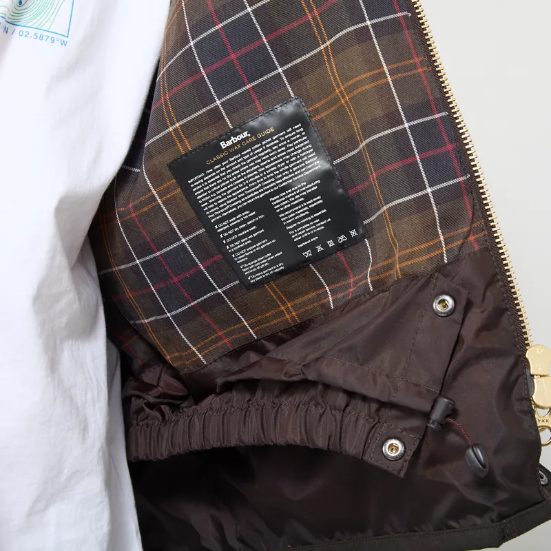 Barbour Four Pocket Transport Waxed Jacket Brown-12