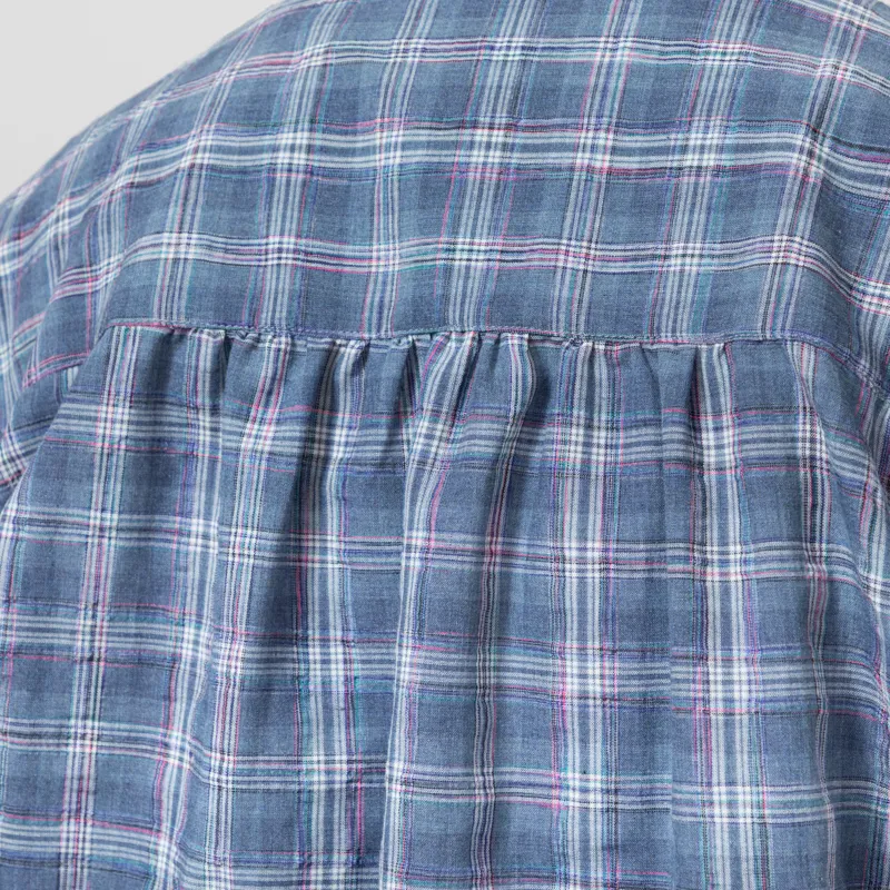 Frizmworks Uneven Check Shirt Blue-6