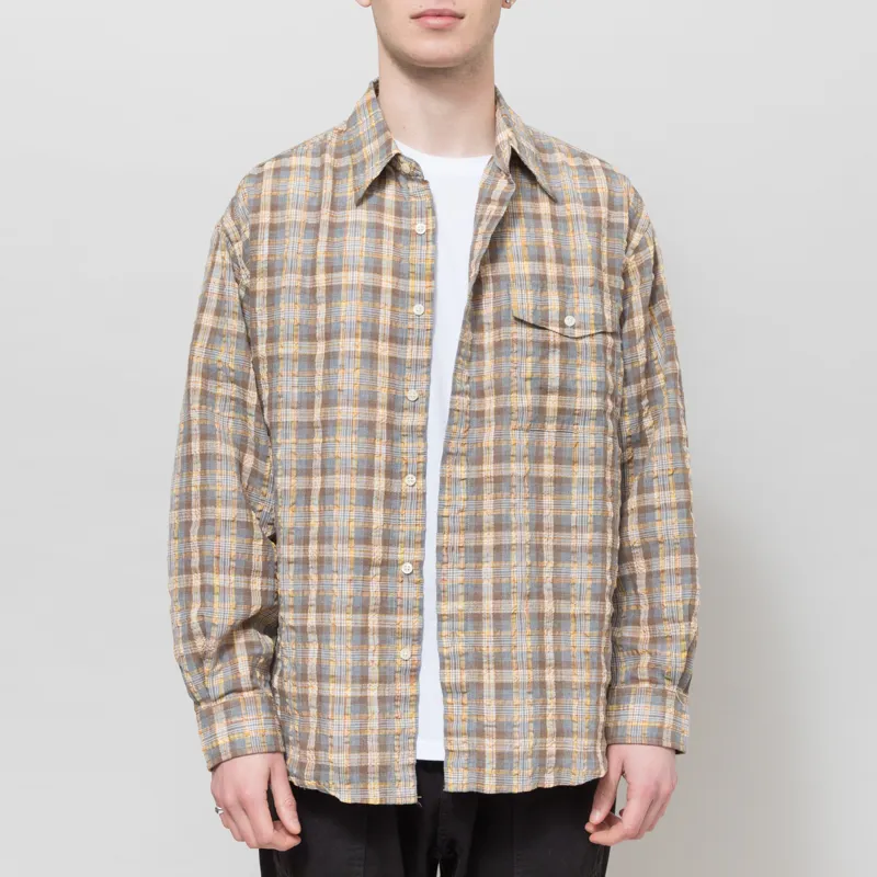 Frizmworks Uneven Check Shirt Yellow