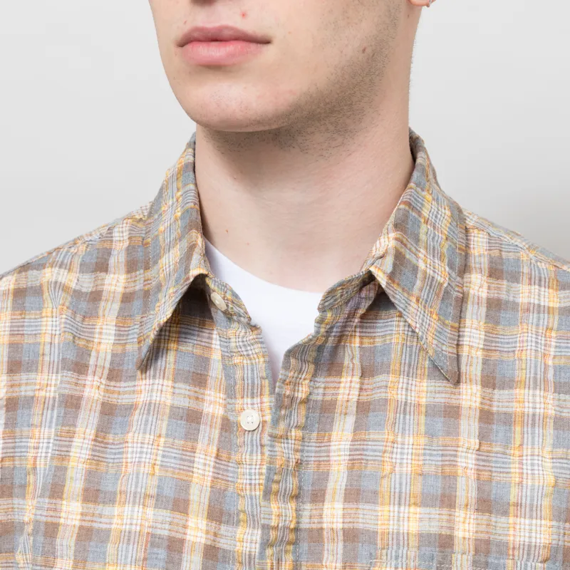 Frizmworks Uneven Check Shirt Yellow-3