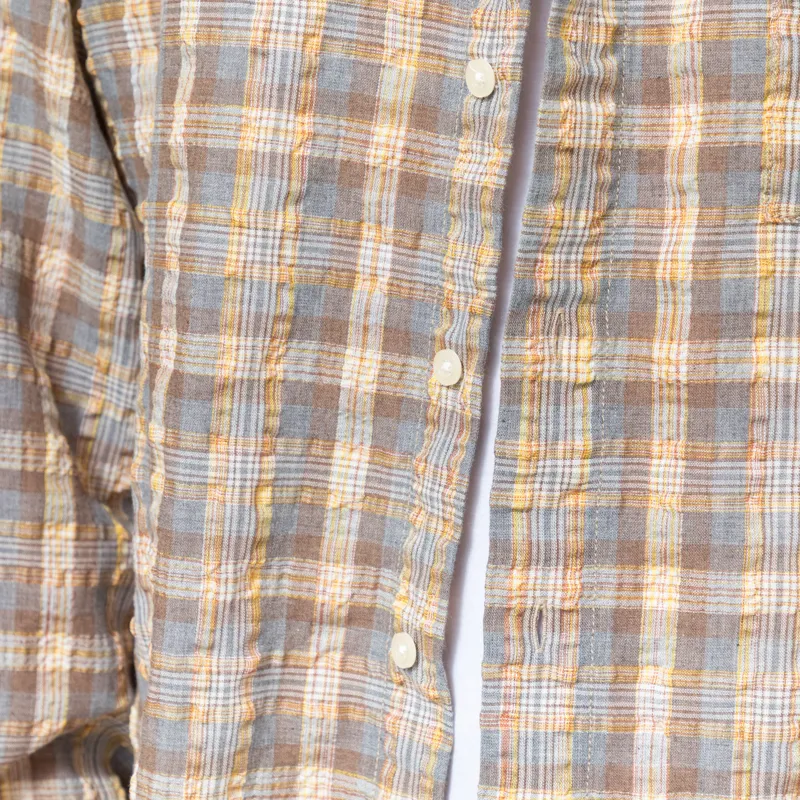Frizmworks Uneven Check Shirt Yellow-5
