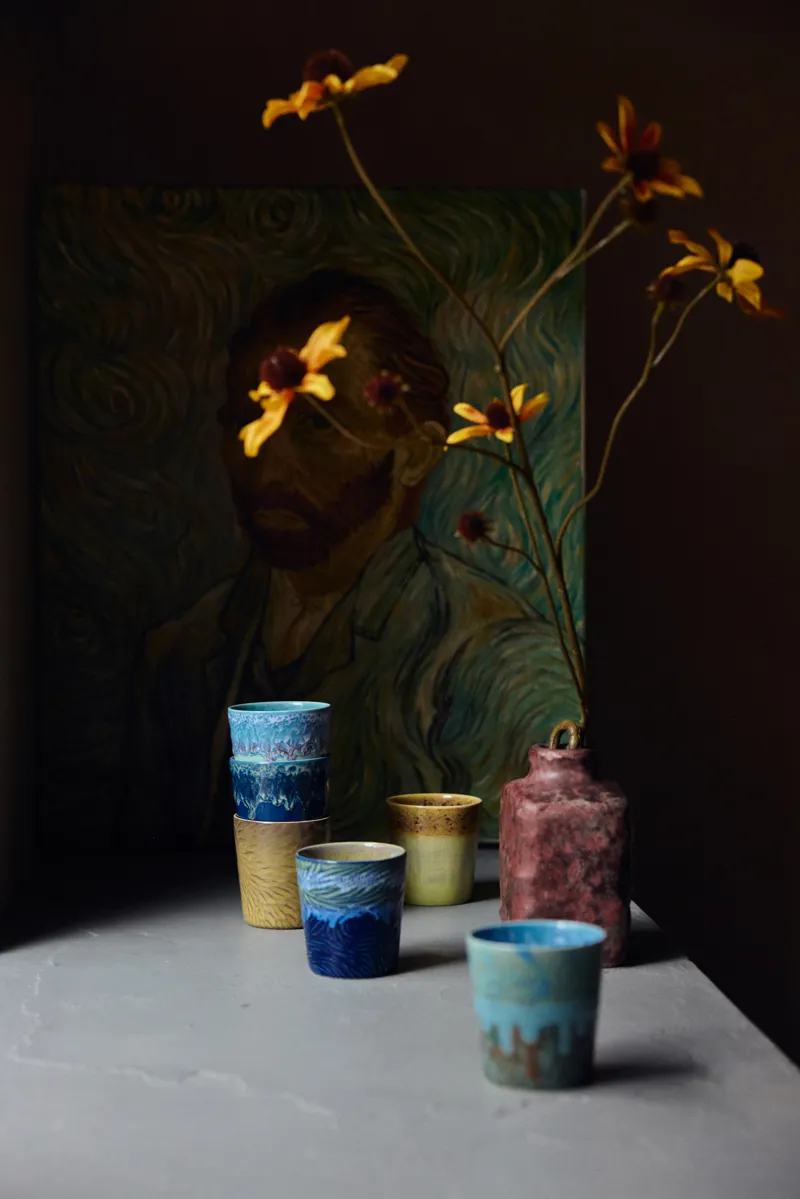 HKLIVING 70s Ceramics Van Gogh Coffee Mugs Starry Night-3