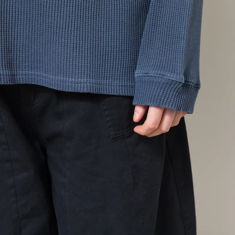 Frizmworks Pigment Dyeing Waffle Long Sleeve T Shirt Blue-5