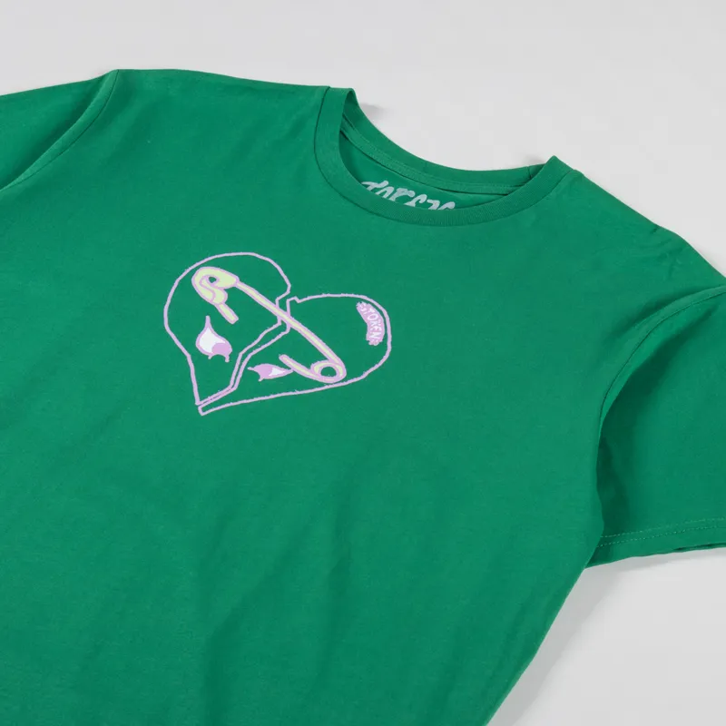 Token Broken Heart T Shirt Kelly Green-1