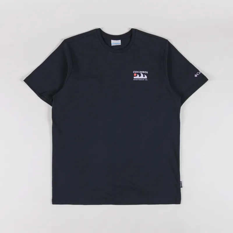 Columbia Explorers Canyon T Shirt Black Peaks and Waves-1