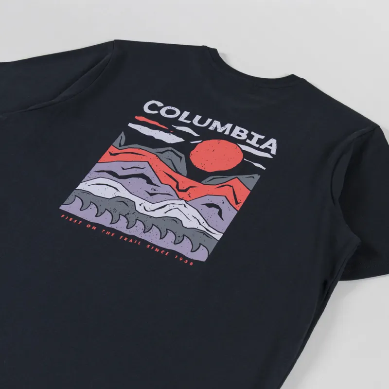 Columbia Explorers Canyon T Shirt Black Peaks and Waves-2