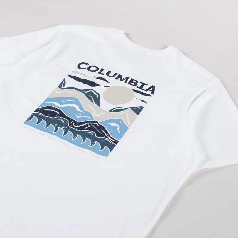 Columbia Explorers Canyon T Shirt White Peaks And Waves-2