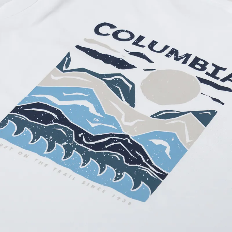 Columbia Explorers Canyon T Shirt White Peaks And Waves-4