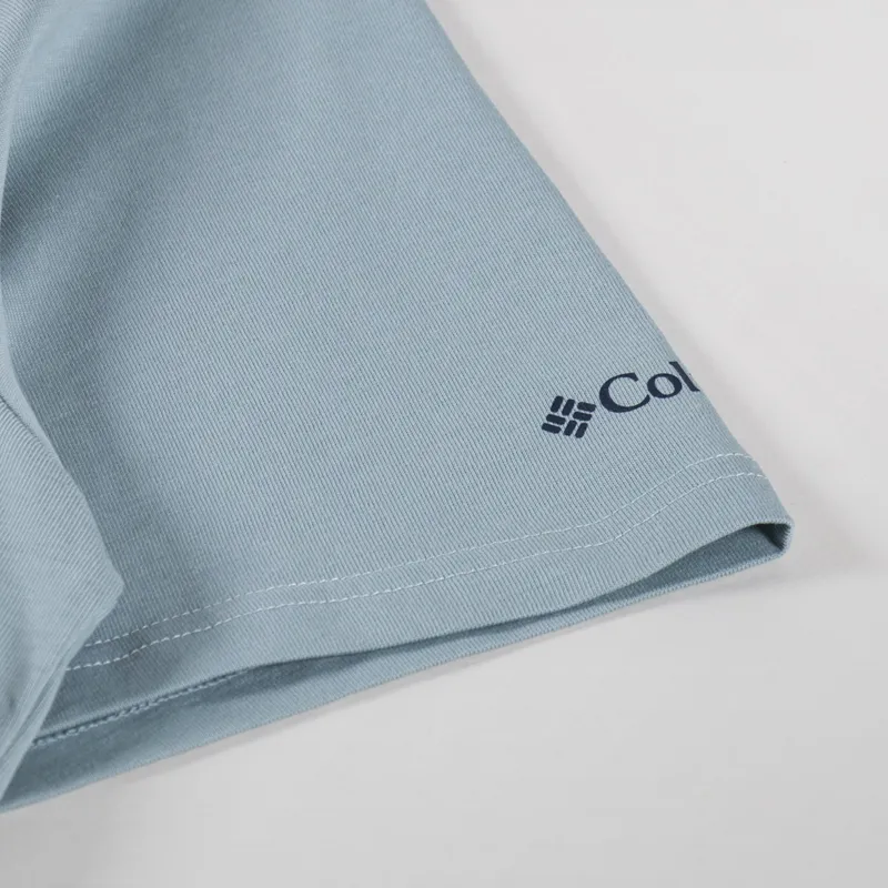 Columbia Explorers Canyon T Shirt Crushed Blue Peaks And Waves-6