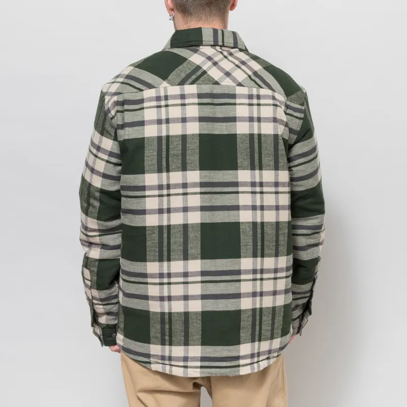 Patagonia Lightweight Insulated Fjord Flannel Shirt Ashore Old Growth Green-2