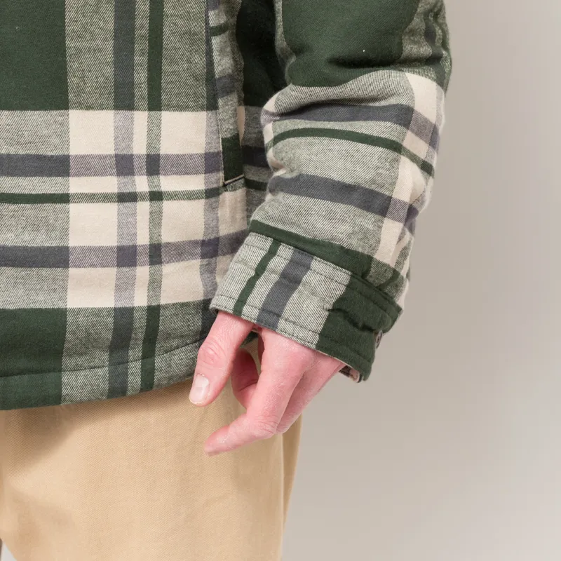 Patagonia Lightweight Insulated Fjord Flannel Shirt Ashore Old Growth Green-9