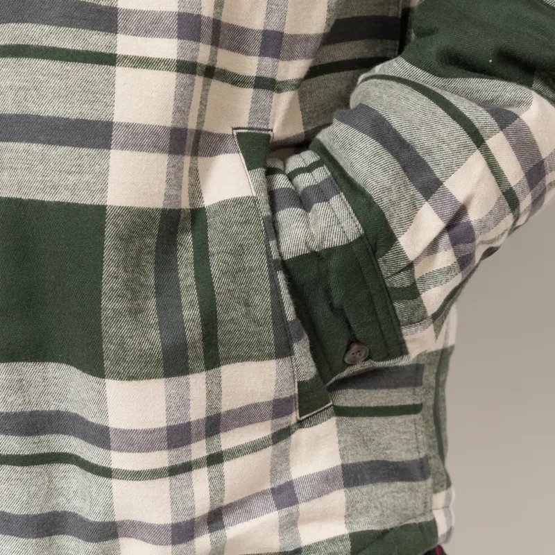 Patagonia Lightweight Insulated Fjord Flannel Shirt Ashore Old Growth Green-8