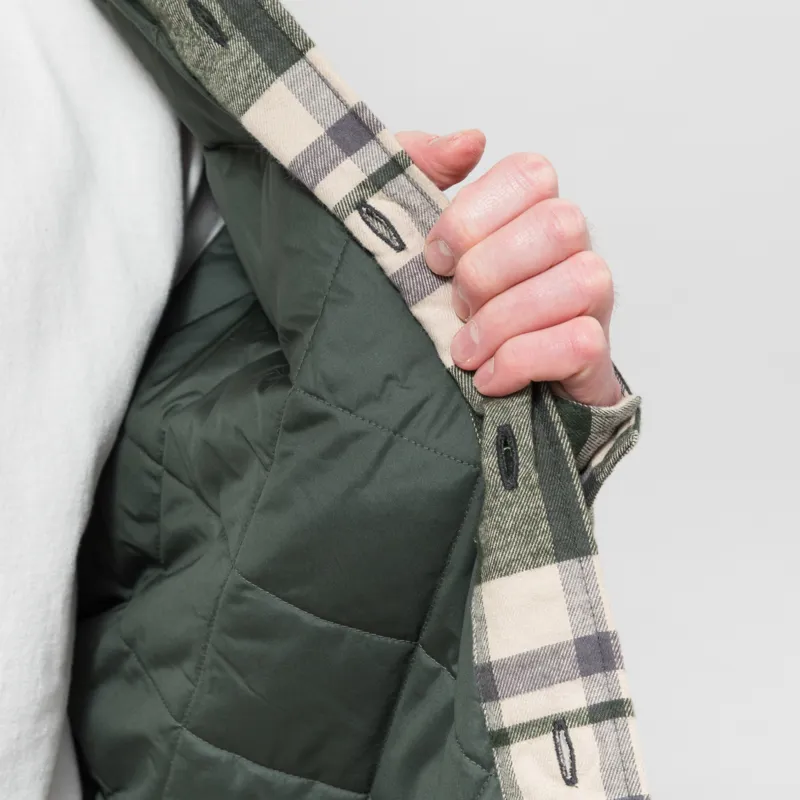 Patagonia Lightweight Insulated Fjord Flannel Shirt Ashore Old Growth Green-7