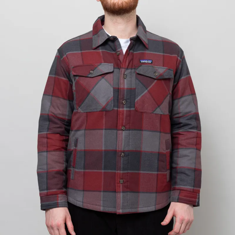 Patagonia Lightweight Insulated Fjord Flannel Shirt William Ink Black