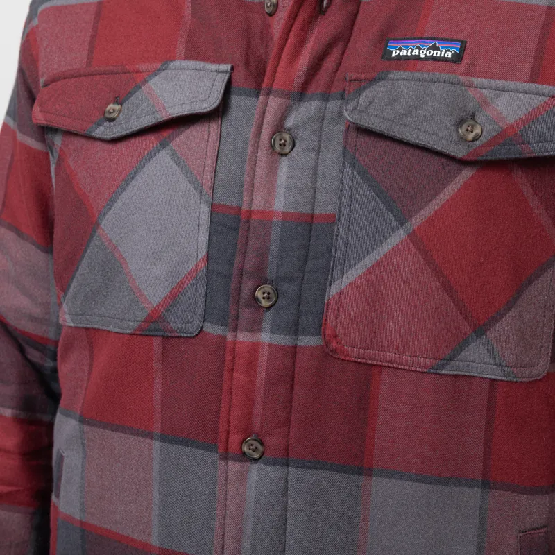 Patagonia Lightweight Insulated Fjord Flannel Shirt William Ink Black-7