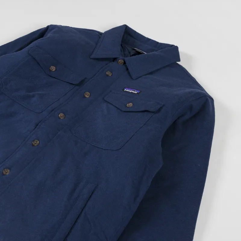 Patagonia Lightweight Insulated Fjord Flannel Shirt New Navy-3