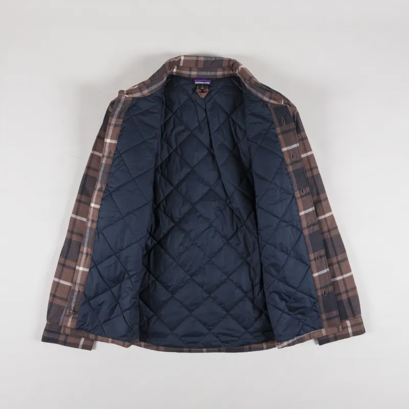 Patagonia Lightweight Insulated Fjord Flannel Shirt Outdoor Molasses Brown-1