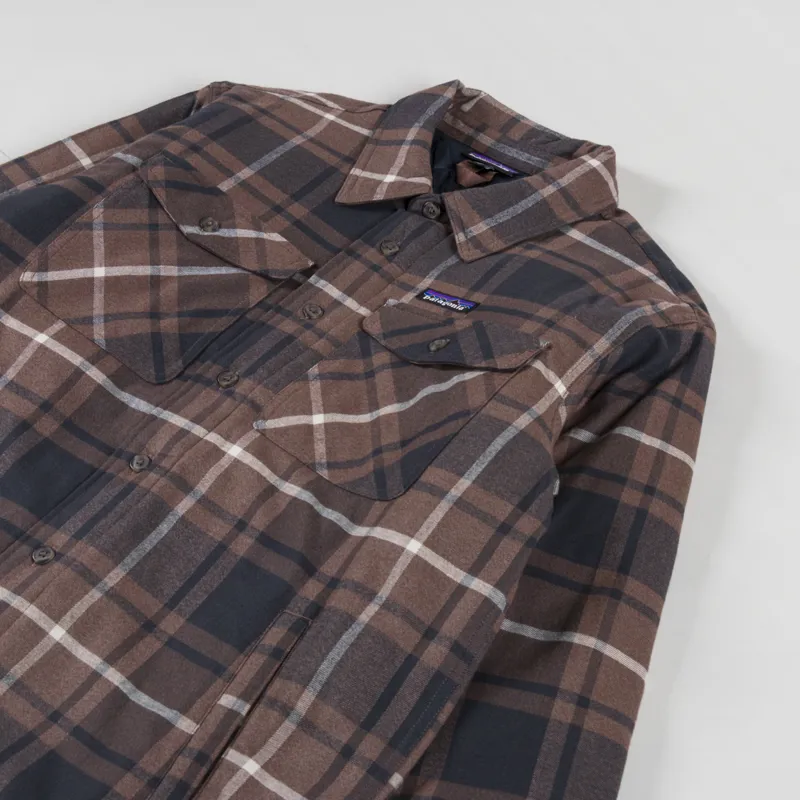 Patagonia Lightweight Insulated Fjord Flannel Shirt Outdoor Molasses Brown-4