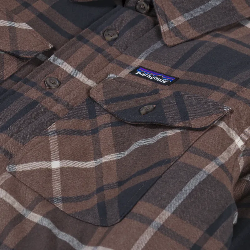 Patagonia Lightweight Insulated Fjord Flannel Shirt Outdoor Molasses Brown-3