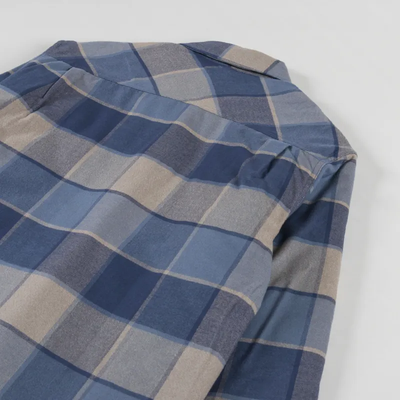 Patagonia Lightweight Insulated Fjord Flannel Shirt William Smolder Blue-5