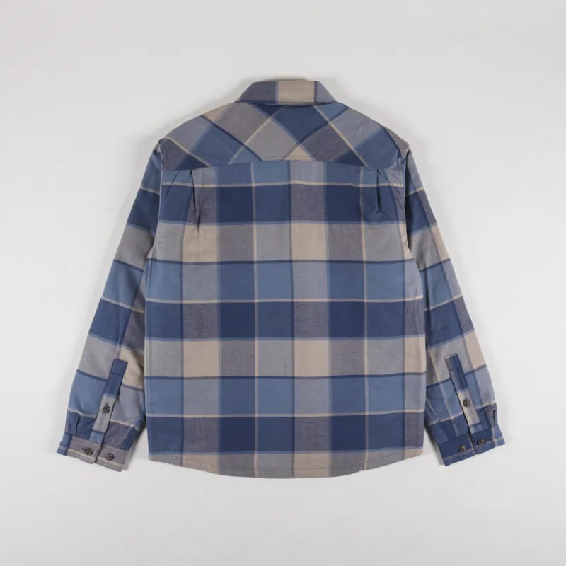 Patagonia Lightweight Insulated Fjord Flannel Shirt William Smolder Blue-2