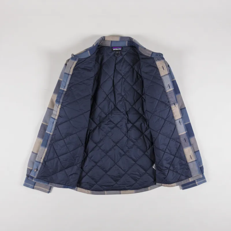 Patagonia Lightweight Insulated Fjord Flannel Shirt William Smolder Blue-1