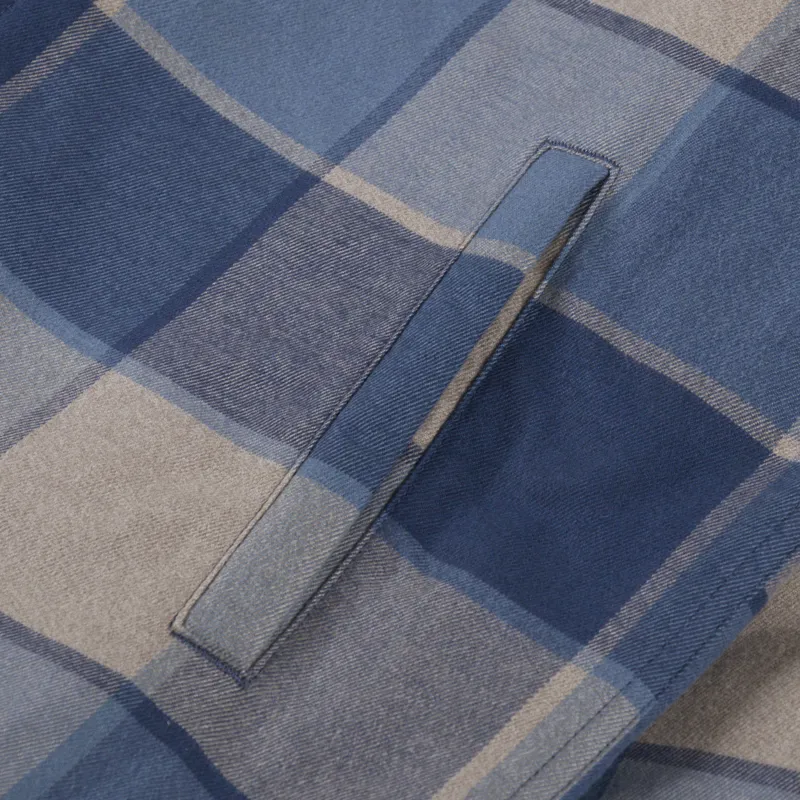 Patagonia Lightweight Insulated Fjord Flannel Shirt William Smolder Blue-9