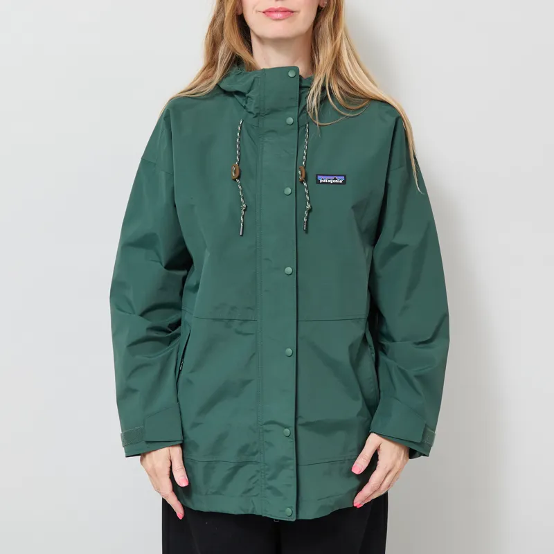 Patagonia Womens Outdoor Everyday Rain Jacket Canopy Green