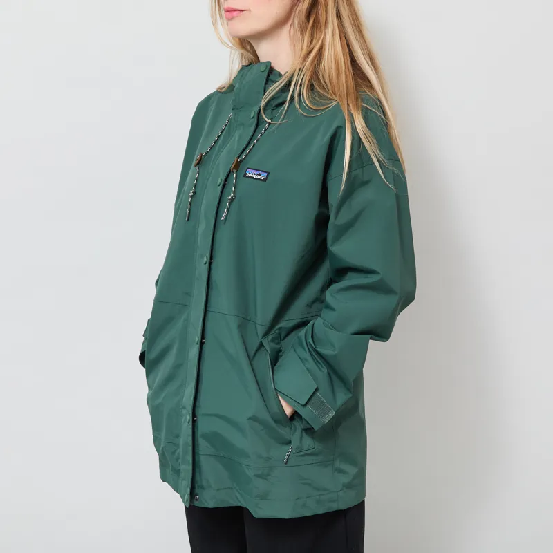 Patagonia Womens Outdoor Everyday Rain Jacket Canopy Green-2