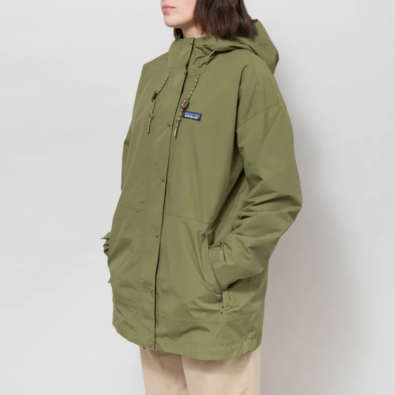 Patagonia Womens Outdoor Everyday Rain Jacket Caper Green-1