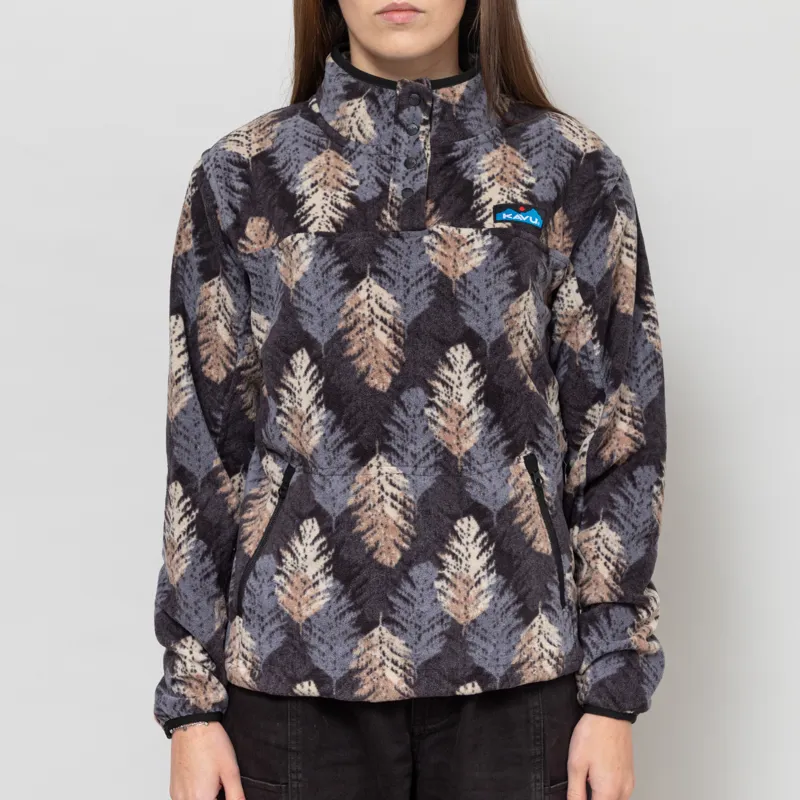 Kavu Womens Cavanaugh Fleece Leaf Layout