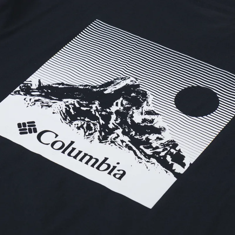 Columbia Black Butte Graphic T Shirt Black-4
