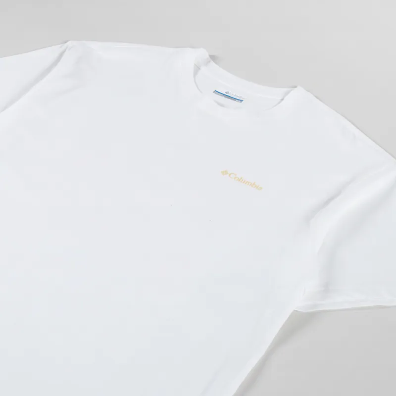 Columbia Black Butte Graphic T Shirt White-3