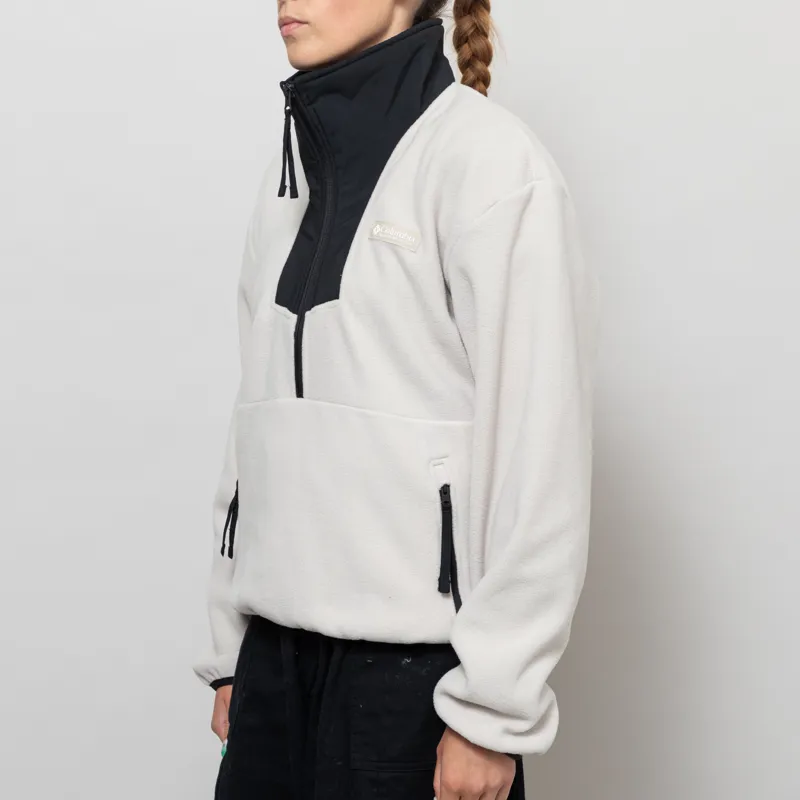 Columbia Womens Sequoia Grove Half Zip Fleece Dark Stone Black-1