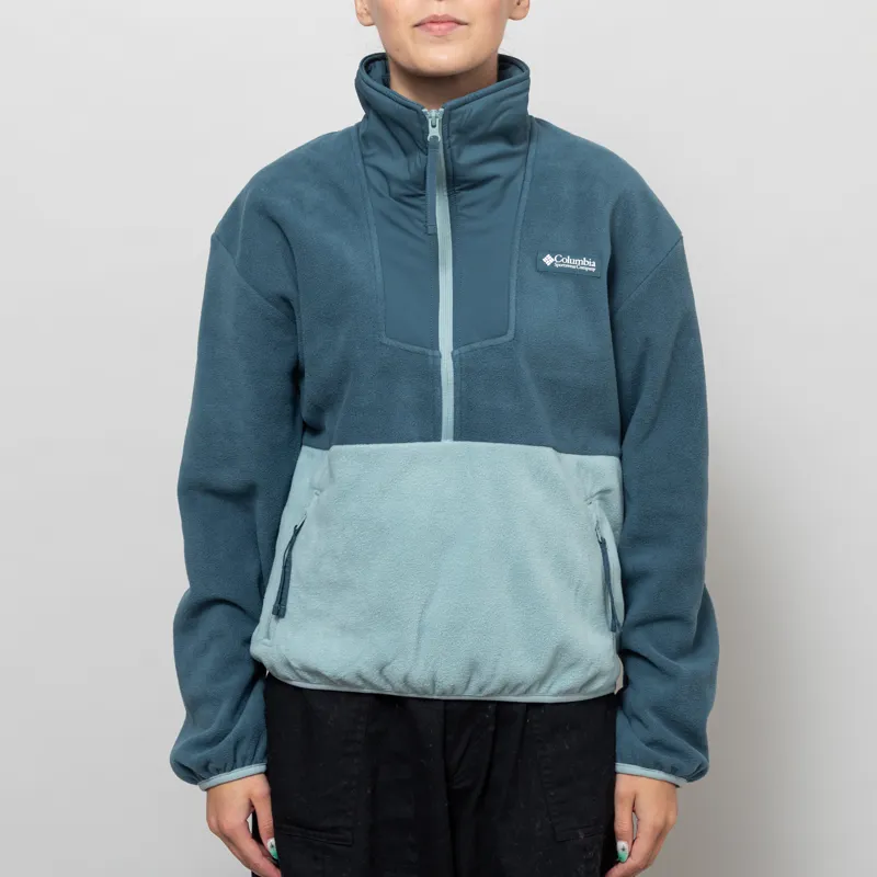 Columbia Womens Sequoia Grove Half Zip Fleece Everblue Crushed Blue