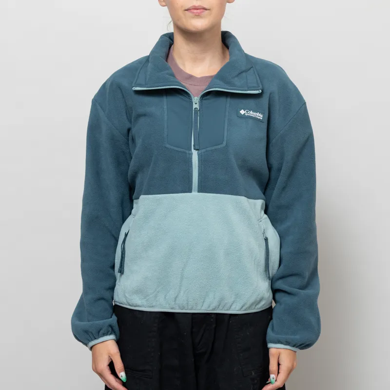 Columbia Womens Sequoia Grove Half Zip Fleece Everblue Crushed Blue-1