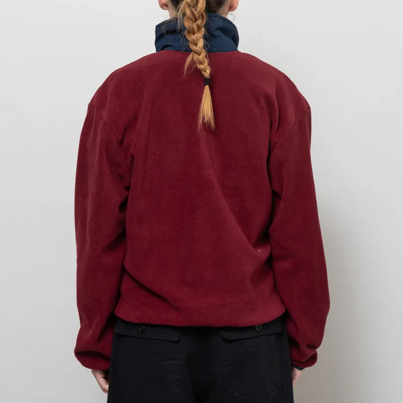 Columbia Womens Sequoia Grove Half Zip Fleece Rich Wine Navy Maple Sugar-3